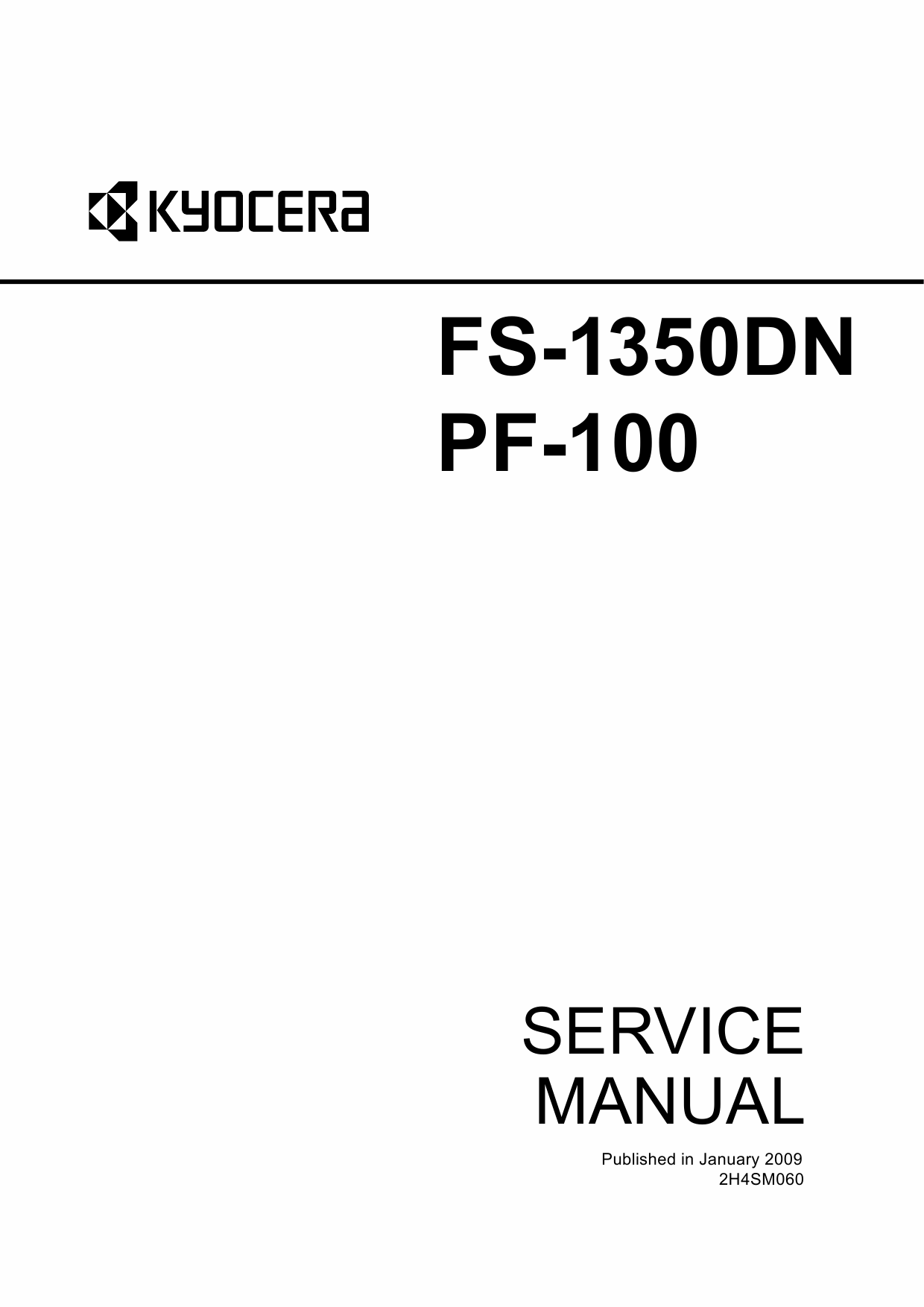 KYOCERA LaserPrinter FS-1350DN PF-100 Parts and Service Manual-1